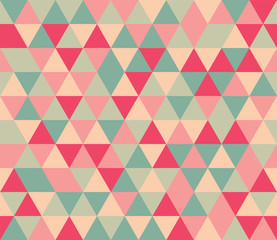 Abstract triangle seamless pattern, soft color. Vector illustration.