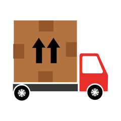 delivery service with box vector illustration design