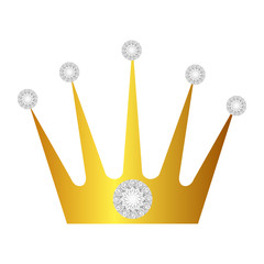 crown with diamonds isolated icon vector illustration design