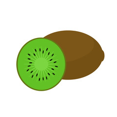 Kiwi and slice pf kiwi icon.