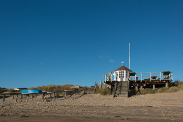 Strand mit Strandbar auf der Insel Amrum