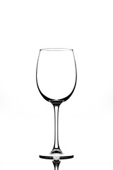 glass on the  white background 