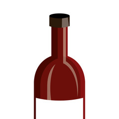 delicious wine bottle drink vector illustration design