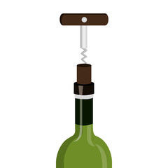 delicious wine bottle drink vector illustration design