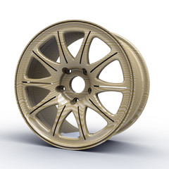 Steel disks for a car 3D illustration