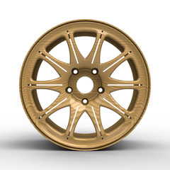 Obraz premium Steel disks for a car 3D illustration