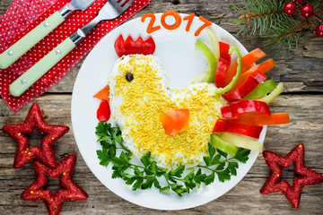 Cute salad shaped cock for New Year 2017 © san_ta