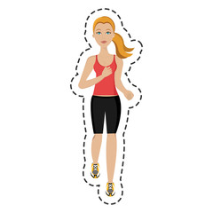 athlete running isolated icon vector illustration design