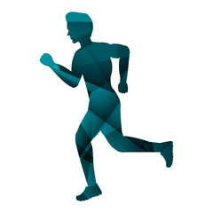 athlete running isolated icon vector illustration design