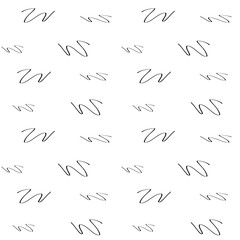 hand drawn ink waves seamless vector pattern background illustration

