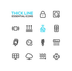 Smart House - Thick Single Line Icons Set