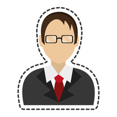 lawyer character avatar icon vector illustration design