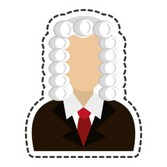 judge avatar character icon vector illustration design