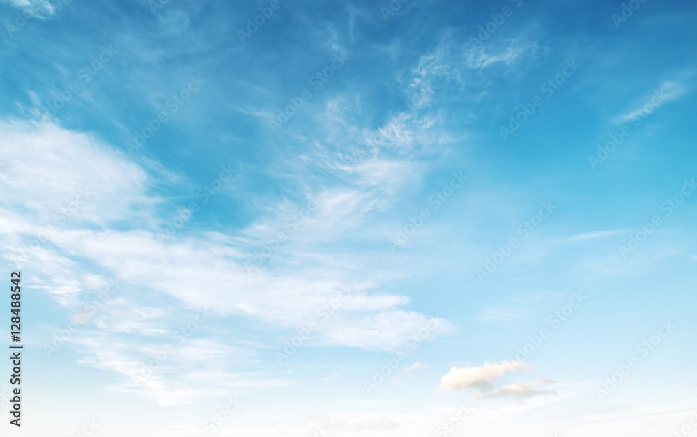 Wall mural colors in sky and clouds