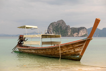 Boat for tourist on the seashore,Thailand.
