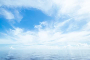 Crédence de cuisine en verre imprimé Eau Open ocean and cloudy sky