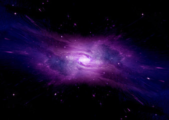 Obraz premium Stars, dust and gas nebula in a far galaxy