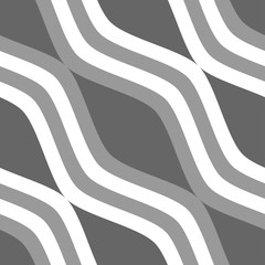Vector seamless texture. Modern geometric background. Repeating pattern with wavy lines arranged diagonally.