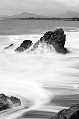 Rocky seashore,Killiney bay,Dublin,Ireland.