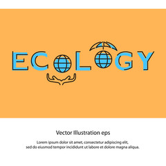 Ecology and Environment Business template website. Environmental protection and pollution set of icons in thin line design. Vector illustration eps10