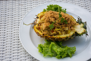 baked rice with pineapple