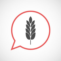 Isolated balloon with  a wheat plant icon