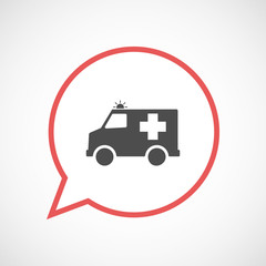 Isolated balloon with  an ambulance icon