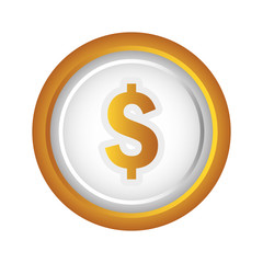 Obraz premium coin money isolated icon vector illustration design