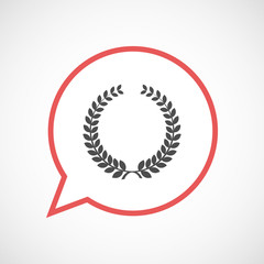 Isolated balloon with  a laurel crown sign