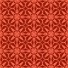 Red Ornamental Seamless Line Pattern. Endless Texture. Oriental Geometric Ornament