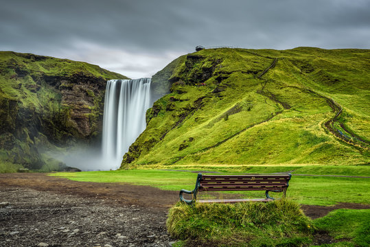 Fototapeta Skogafoss waterfall in southern Iceland