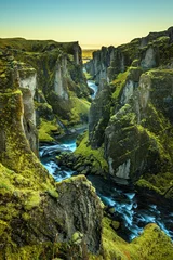 Schilderijen op glas Fjadrargljufur canyon and river in south east Iceland © Nick Fox