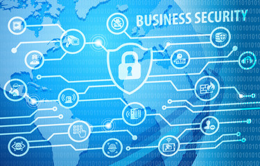 Business Security Protection Concept Background