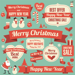 New Year  design element  set. 