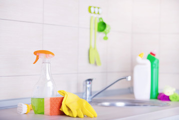 Kitchen cleaning concept