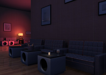 3D Rendering Lounge Bar
