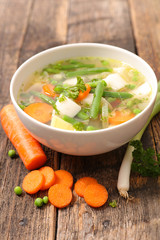 vegetable soup and broth