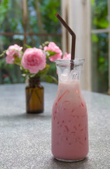 Cold milk pink, bright pink