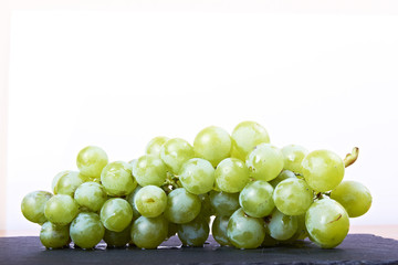 green grapes with white background