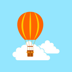 Orange hot air balloon