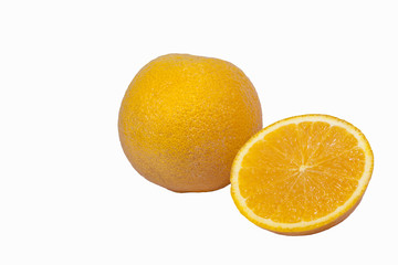 Orange of half isolated on white background