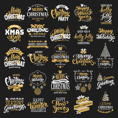 Fototapeta premium Christmas badges set