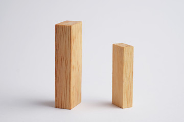 Wooden block for business concept.