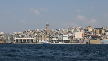 Karakoy and Galata Tower in Istanbul City