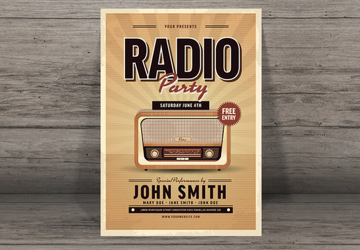Retro Music Event/Party Flyer Layout