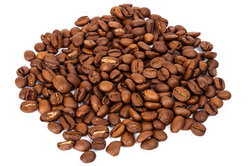 Pile of roasted coffee beans