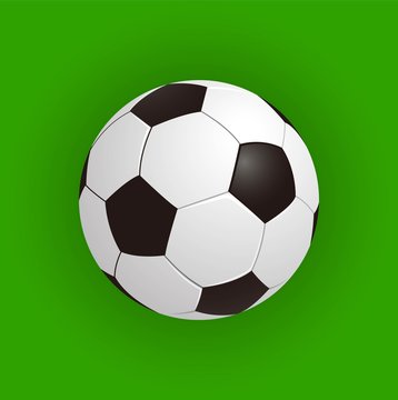 Soccer balls over green field. Seamless background. Vector illustration