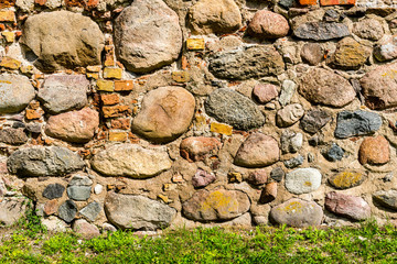 ancient stone brick wall