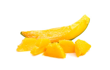 Fototapeta na wymiar slices of ripe mango