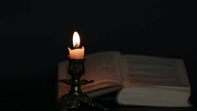 old book and candle